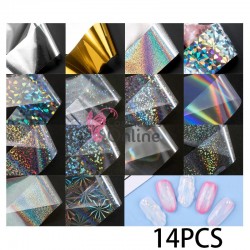 Folii de transfer, FST034 cu Dantela Color moderna, set 14 bucati